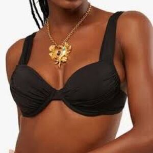 Weworewhat Black Tie-Front top